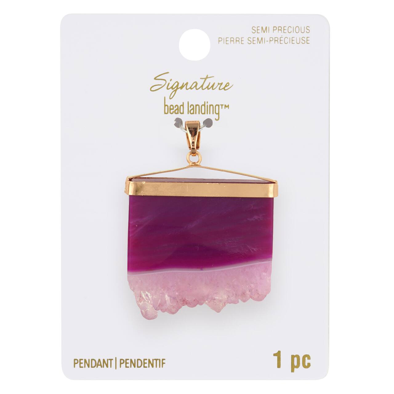 Signature Color Shop Pink Druzy Quartz Pendant By Bead Landing&#x2122;